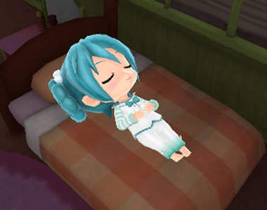 《初音ミク Project mirai 2》初音穿睡衣一起睡覺晚安安(躺) 《初音ミク Project mirai 2》初音穿睡衣一起睡覺晚安安(躺)