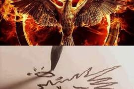 《飢餓遊戲學舌鳥仿妝》這畫了導演會哭吧...... 《飢餓遊戲學舌鳥仿妝》這畫了導演會哭吧......