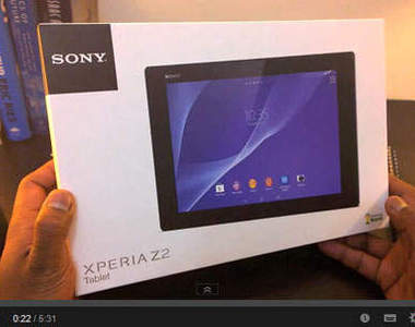 Sony Xperia Z2 Tablet平板 國外首發開箱影片搶先看 Sony Xperia Z2 Tablet平板 國外首發開箱影片搶先看