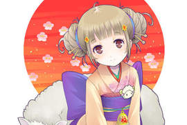 《日本郵局萌賀年卡》親手設計毛絨絨的可愛綿羊娘>///< 《日本郵局萌賀年卡》親手設計毛絨絨的可愛綿羊娘>///<