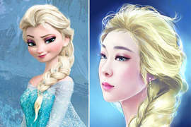韓《網友畫Elsa》怎麼瞬間變成另一個人XD 韓《網友畫Elsa》怎麼瞬間變成另一個人XD