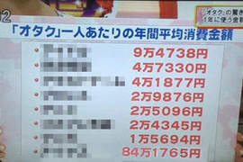 《御宅族年度平均消費》讓人平均消費近百萬日幣的項目是? 《御宅族年度平均消費》讓人平均消費近百萬日幣的項目是?