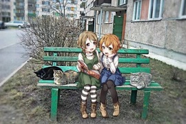 《不同次元的合成照》二次元角色出現在現實場景完全無違和啊~ 《不同次元的合成照》二次元角色出現在現實場景完全無違和啊~