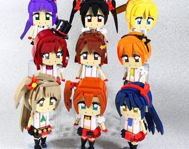 《LoveLive!》樂高堆出 μ`s 9位成員 相似度百分百 《LoveLive!》樂高堆出 μ`s 9位成員 相似度百分百