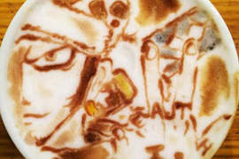 《航海王拉花》完全無法喝下肚的超美咖啡藝術 《航海王拉花》完全無法喝下肚的超美咖啡藝術