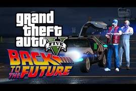 GTAV重現《回到未來》看完之後又想找個時間重看這部電影了... GTAV重現《回到未來》看完之後又想找個時間重看這部電影了...