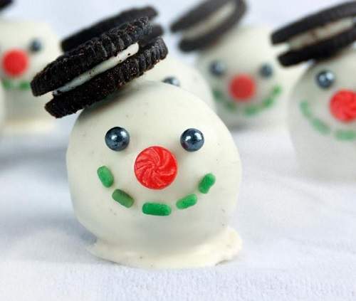 自製聖誕節甜點《OREO雪人點心》雪寶：不要吃掉我阿～