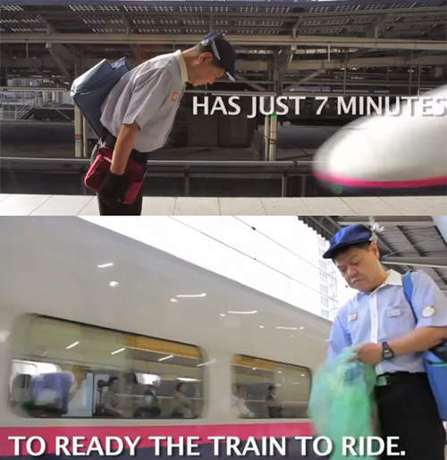 《網路宅神人》一支影片用七分鐘帶你看日本新幹線清掃員工作的過程 - 圖片1 《網路宅神人》一支影片用七分鐘帶你看日本新幹線清掃員工作的過程 - 圖片1