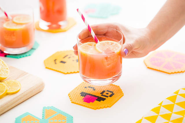 《創意拼豆杯墊》可愛造型DIY自己就可以親手做