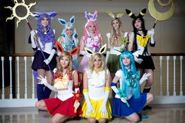 精靈寶可夢《伊布美少女戰士》擬人Cosplay 伊布們果然是優美的孩子們啊(心) 精靈寶可夢《伊布美少女戰士》擬人Cosplay 伊布們果然是優美的孩子們啊(心)