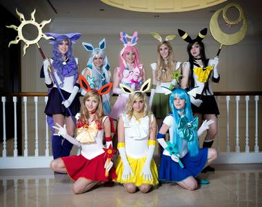 精靈寶可夢《伊布美少女戰士》擬人Cosplay 伊布們果然是優美的孩子們啊(心) 精靈寶可夢《伊布美少女戰士》擬人Cosplay 伊布們果然是優美的孩子們啊(心)