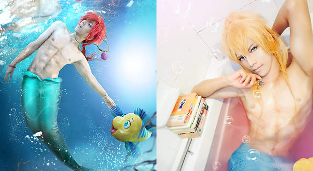 纖腰變腹肌《小美人魚性轉換》泰國鮮肉半裸cos 纖腰變腹肌《小美人魚性轉換》泰國鮮肉半裸cos