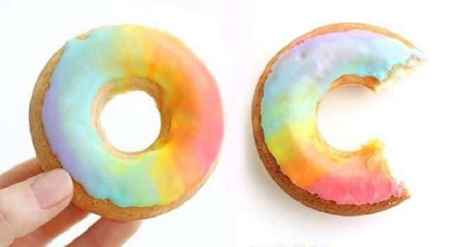 下午茶定番甜食《彩虹甜甜圈》吃完心情就跟彩虹一樣美麗 下午茶定番甜食《彩虹甜甜圈》吃完心情就跟彩虹一樣美麗