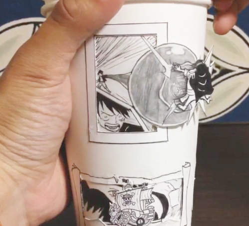 《航海王紙杯動圖》日本神人夢幻呈現魯夫對決黑鬍子的精彩場景