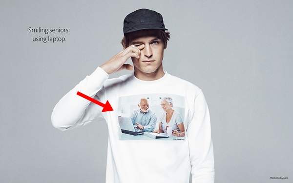 《Adobe進軍時尚界》？素材圖案的T恤穿在模特兒身上居然有點酷...