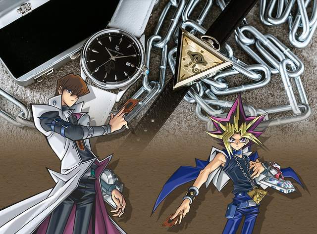 《遊戲王時尚限定錶》加入千年積木跟青眼白龍的設計太酷啦