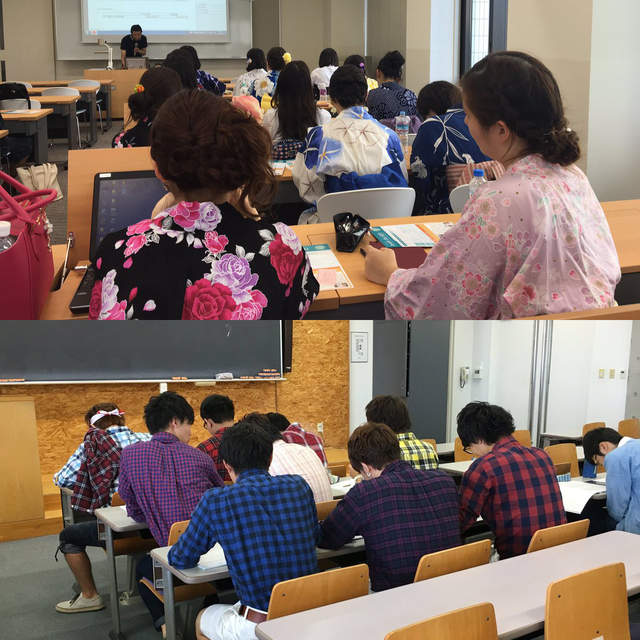 日本大學《浴衣日VS格子襯衫日》難道這就是理科跟人家的不同嗎ww(淚) 日本大學《浴衣日VS格子襯衫日》難道這就是理科跟人家的不同嗎ww(淚)