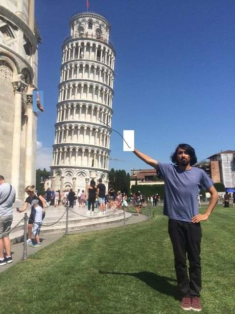 手沒碰到比薩斜塔《請高手幫我PS》我只是想要扶到塔啊ww 手沒碰到比薩斜塔《請高手幫我PS》我只是想要扶到塔啊ww