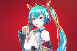 《初音未來 x Pocky》炎炎夏日來一杯沁涼的冰Pocky吧~ 《初音未來 x Pocky》炎炎夏日來一杯沁涼的冰Pocky吧~