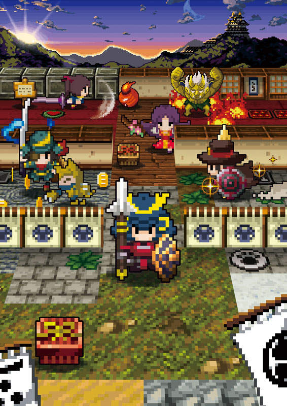 PS Vita《經典迷宮戰國》懷舊點陣圖可愛和風ARPG