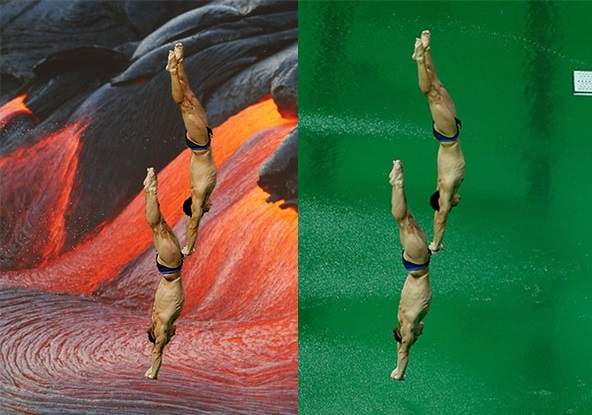 《奧運的綠色比賽場地》用綠幕就是明示大家PS可以開工囉? 《奧運的綠色比賽場地》用綠幕就是明示大家PS可以開工囉?