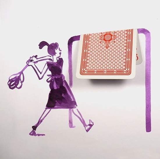 《結合日常用品的創意插畫》簡約風格中有著無邊無際的想像力～