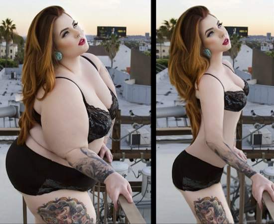 《肉肉女修圖模擬瘦身》鼓勵大家追求自己理想的纖細好身材w