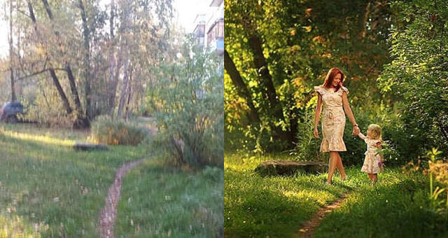 攝影師把《家後院拍出森林感》果然現在修圖都要學一下了