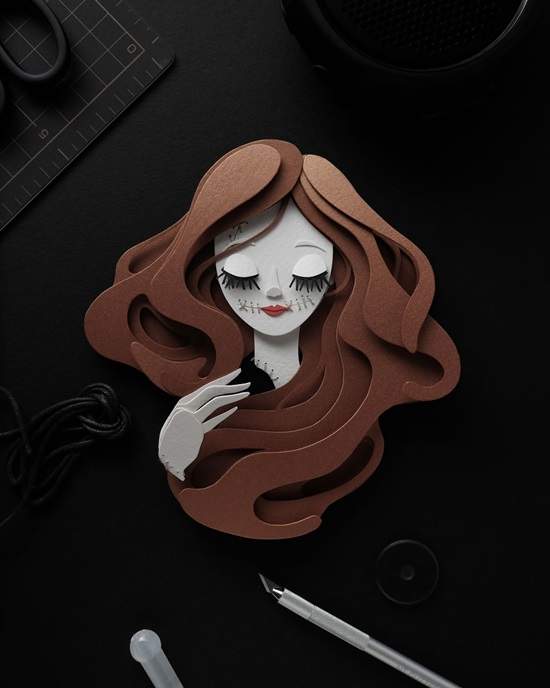 《角色人像紙雕》用生動的輪廓和乾淨可愛的風格詮釋出各個角色的新面貌