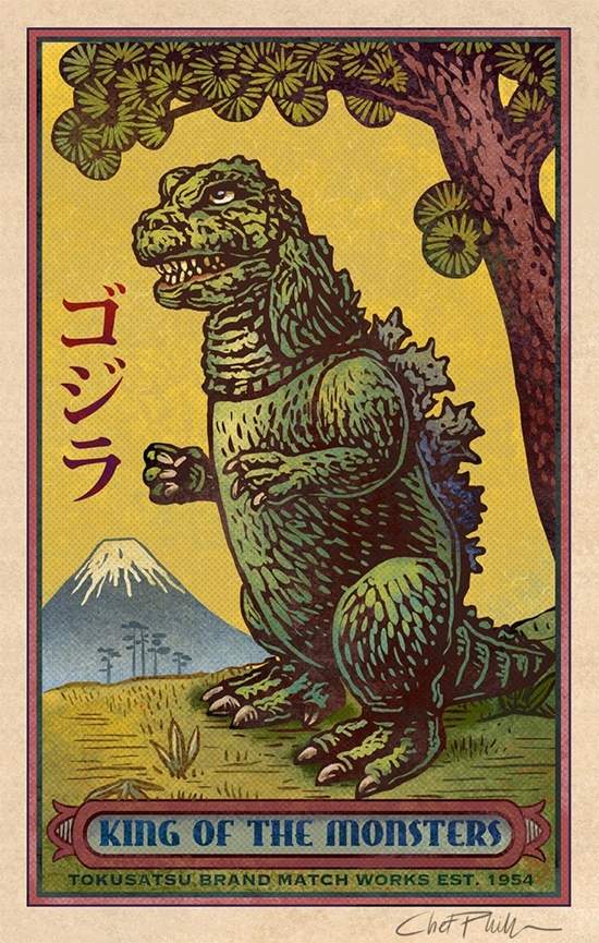 《特攝怪獸火柴盒藝術畫》美國藝術家筆下的日本復古火柴盒風格怪獸 《特攝怪獸火柴盒藝術畫》美國藝術家筆下的日本復古火柴盒風格怪獸