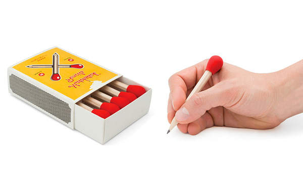 超可愛文具《火柴棒鉛筆》不用擔心擦筆跡的時候會著火哦w