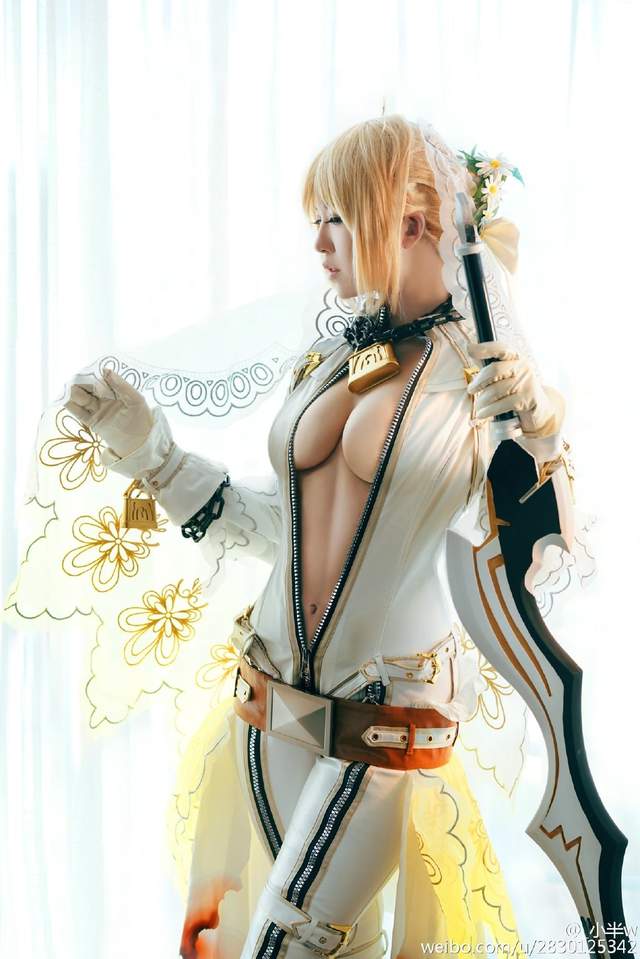《爆乳花嫁Saber》Fate/EXTRA CCC最性感角色扮演 《爆乳花嫁Saber》Fate/EXTRA CCC最性感角色扮演