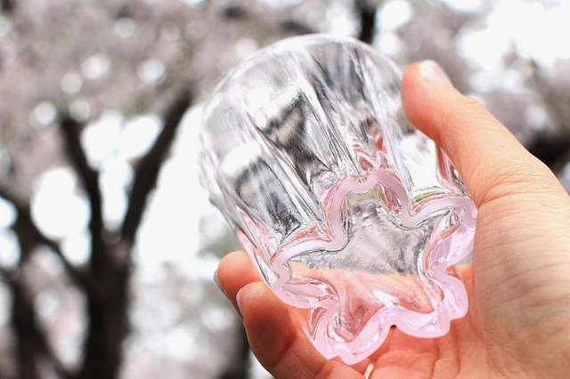《玻璃櫻花杯》就連杯底的水印也變得很可愛 - 圖片11