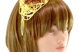 《食品模型髮飾》小姐小姐妳頭上有一坨麵... 《食品模型髮飾》小姐小姐妳頭上有一坨麵...