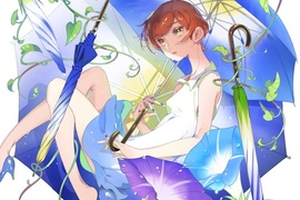 夏日風情《牽牛花傘》收起來的樣子就像是花苞的設計真的好美 夏日風情《牽牛花傘》收起來的樣子就像是花苞的設計真的好美