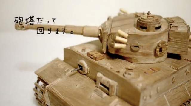 日本宅宅《用木材打造虎式戰車》手工打造也是一種戰車道 - 圖片6