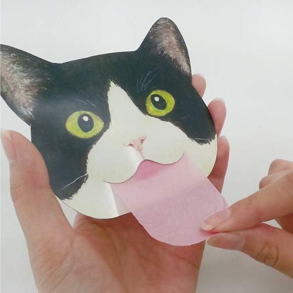 《貓咪舌吸油面紙》讓喵星人舔去你臉上累贅的油脂ww（咦） - 圖片1