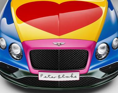 獨一無二《Bentley Continental GT Convertible》普普藝術有愛心 獨一無二《Bentley Continental GT Convertible》普普藝術有愛心