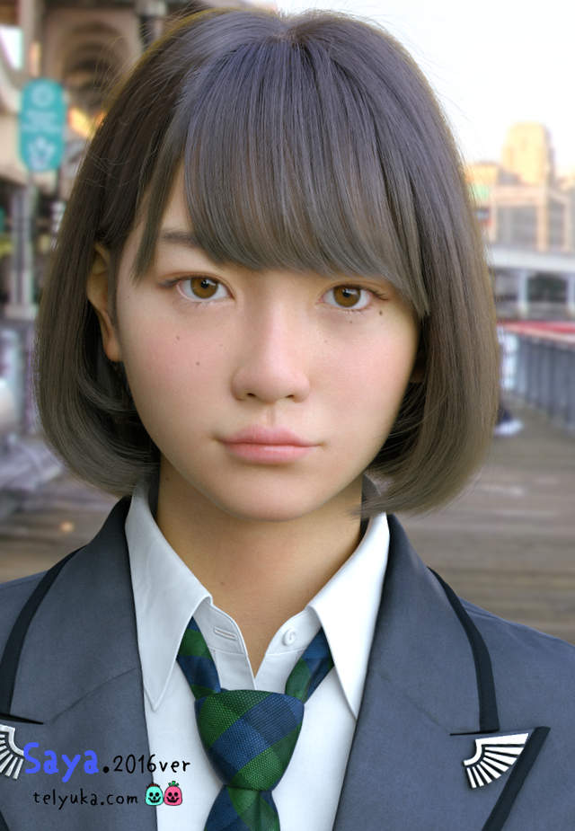 超越恐怖谷《3DCG美少女Saya》最新畫面　根本是真實存在的女高中生吧... - 圖片12
