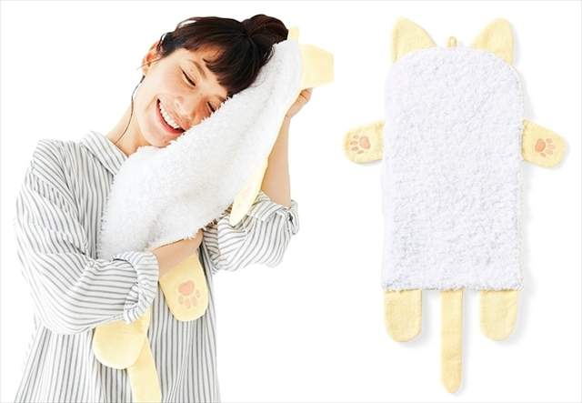 《貓咪胸毛毛巾》隨時體驗臉埋貓肚肚的柔軟觸感