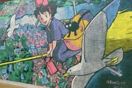 《魔女宅急便黑板畫》有求必應的美術老師神技再現 《魔女宅急便黑板畫》有求必應的美術老師神技再現