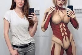 Cosplay玩家《Alyson Tabbitha》扮演進擊的巨人中的女巨人也是還原的讓人嫑嫑的 Cosplay玩家《Alyson Tabbitha》扮演進擊的巨人中的女巨人也是還原的讓人嫑嫑的