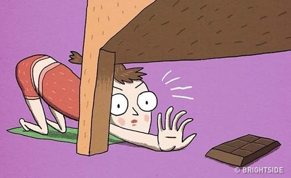 插畫《減肥就是這麼難》不是我們懶是減肥真的好累咩