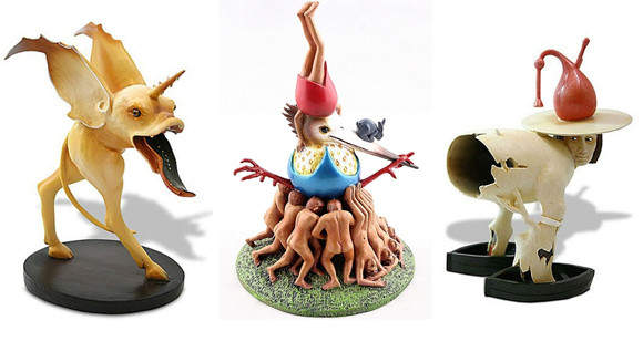 經典繪畫《人間樂園》詭異生物模型 獵奇創世紀立體化 經典繪畫《人間樂園》詭異生物模型 獵奇創世紀立體化