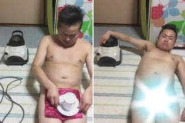 《神一般的掀桌巾技術》搞笑藝人ウエスP又開發了全新招式 《神一般的掀桌巾技術》搞笑藝人ウエスP又開發了全新招式