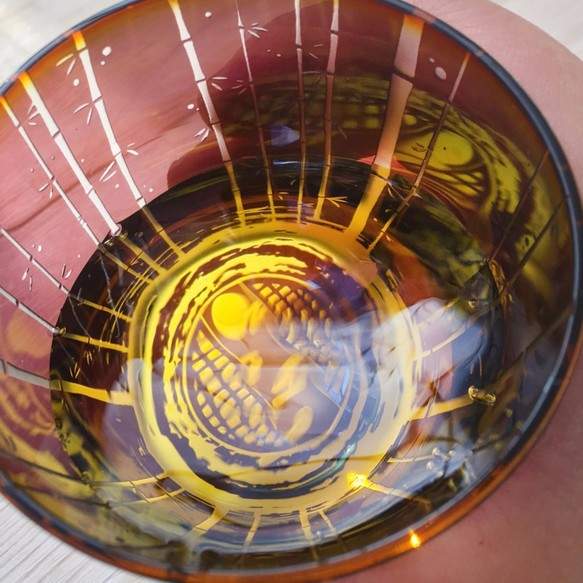 《竹林玻璃杯》喝水時彷彿還看到了螢火蟲在飛呢