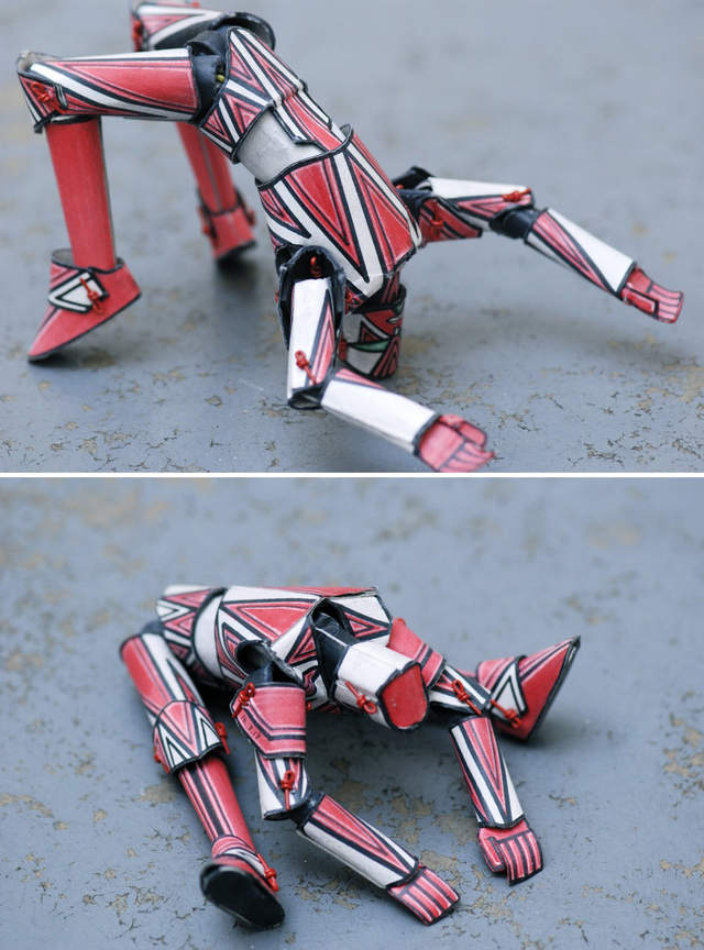 《紙做機器人》把平面鋼彈立體化的超強創意 - 圖片12