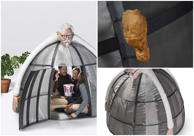 肯德基《斷絕網路帳篷》一起逃離網路吧～專心來享用美味的炸雞♡