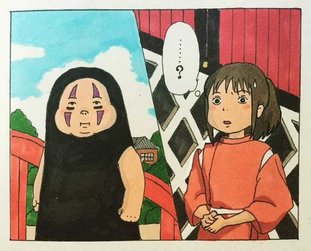 繪師momonga《亂入吉卜力的世界》把自己想進入吉卜力世界的夢想用畫來實現