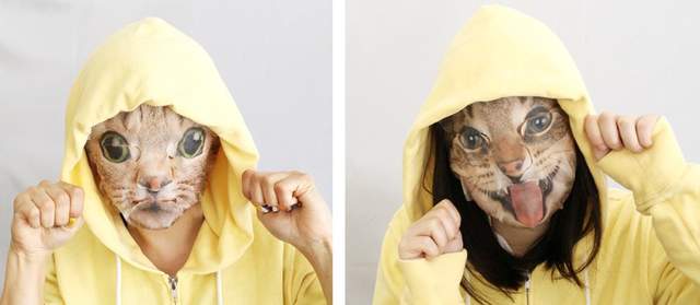 《真實貓咪面膜》與其說可愛不如說可怕啊（抖）